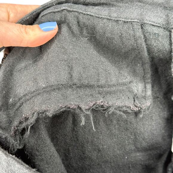 EVAM EVA Washed Black Linen Wool Straight Leg Pants Women's Size 6 Classic - Picture 9 of 11